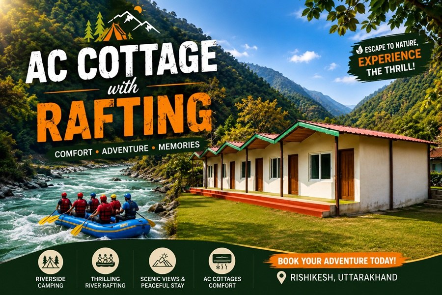 AC Cottages with Rafting Combo Package