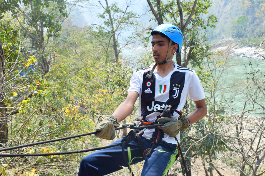 Rappelling in Rishikesh