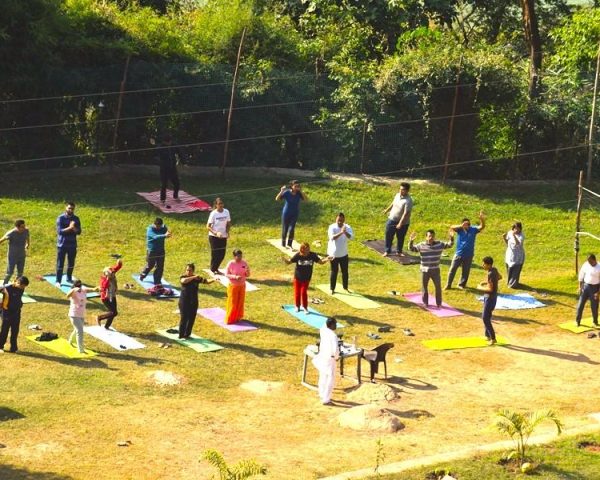 Yoga Activity at Camp Crossfire
