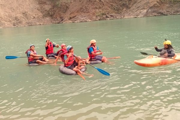 Kids Kayaking Activity in Rishikesh