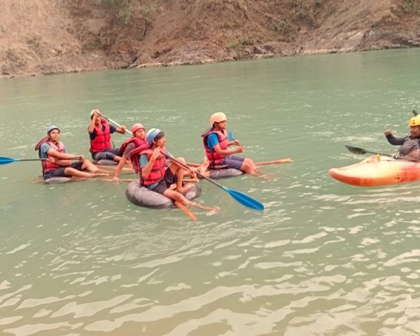 Kids Kayaking Activity in Rishikesh